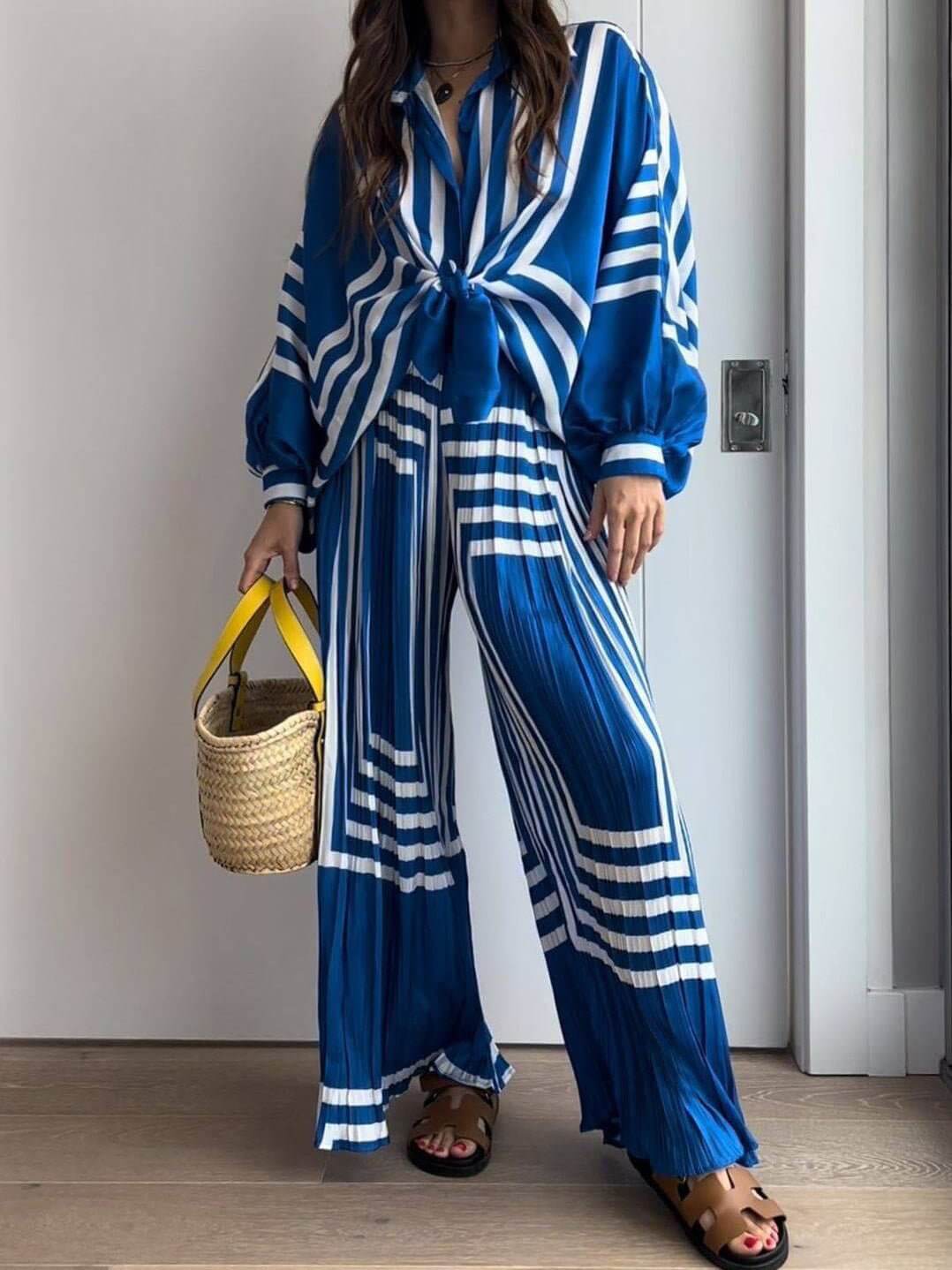 Thea™ Geometriskt Randigt Set