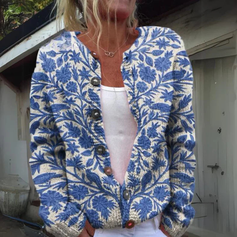 Nathalie™ Stijlfull Blommönstrad Väst