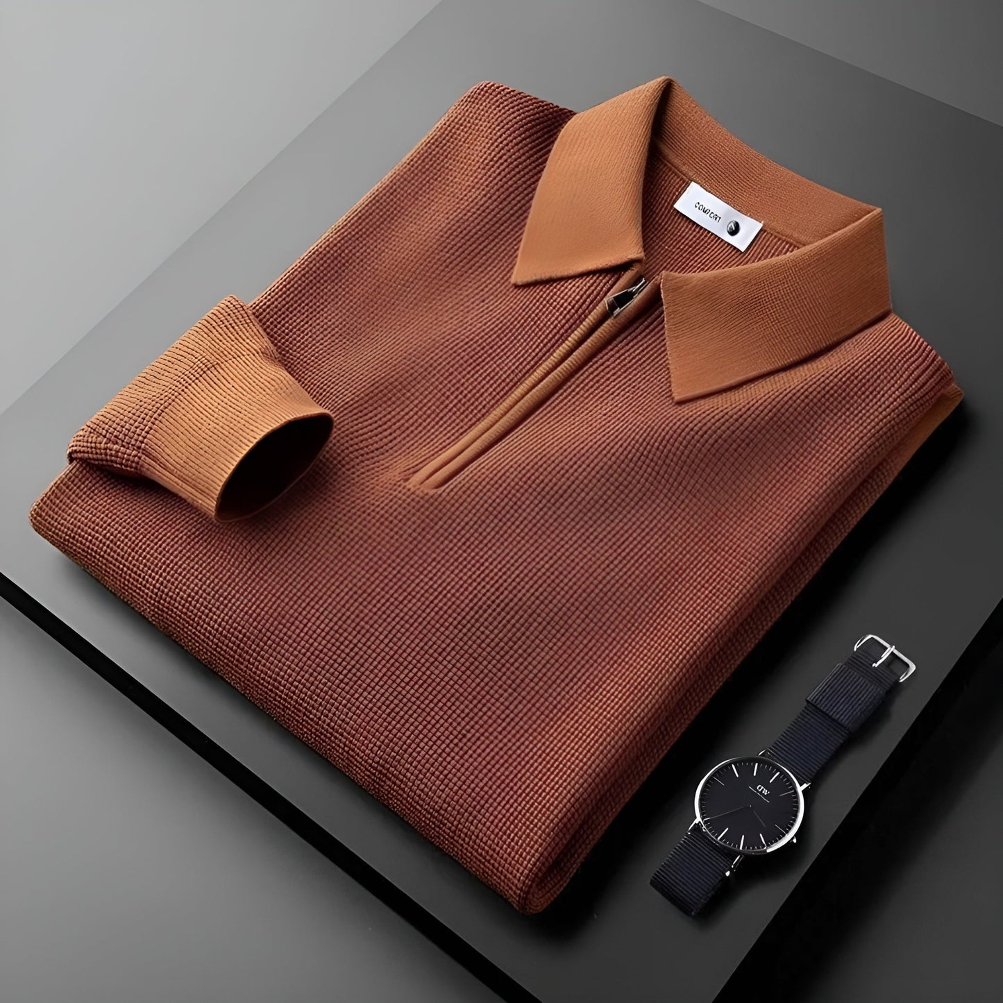 Dmitry™ Premium Stickad Polotröja