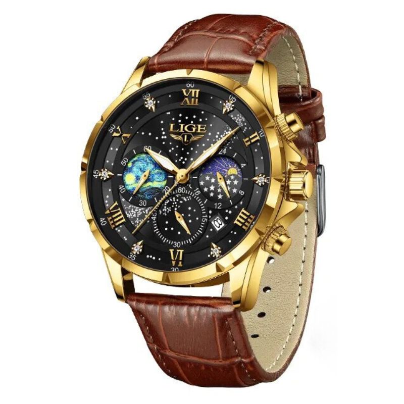 Ryan™ Elegant Moon Phase Klocka