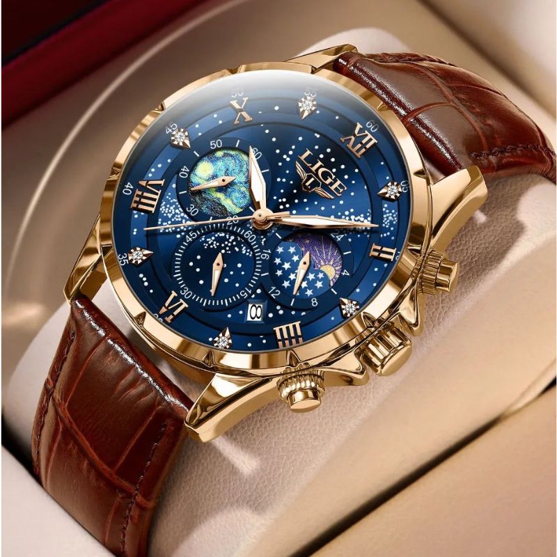 Ryan™ Elegant Moon Phase Klocka