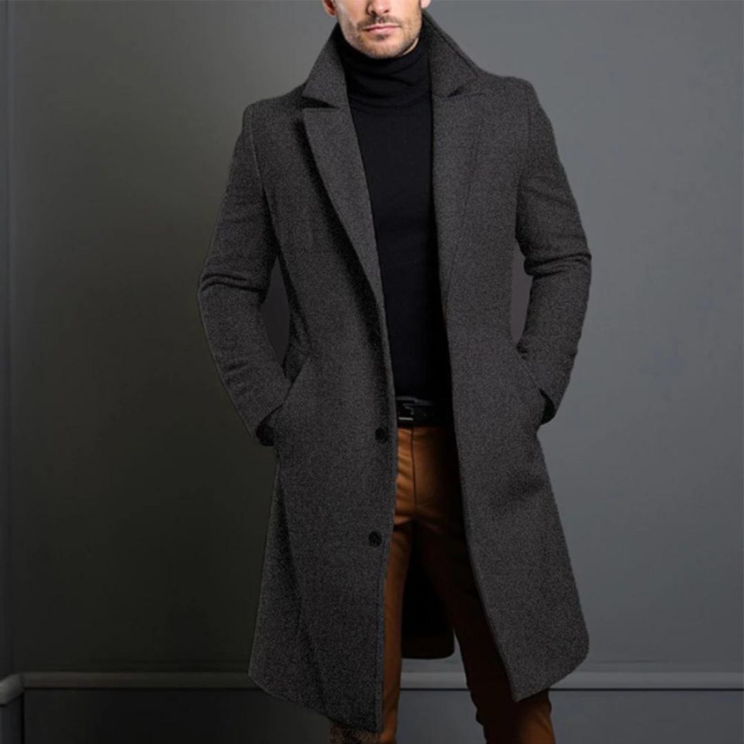 Cole™ Elegant och Varm Trenchcoat i Ull