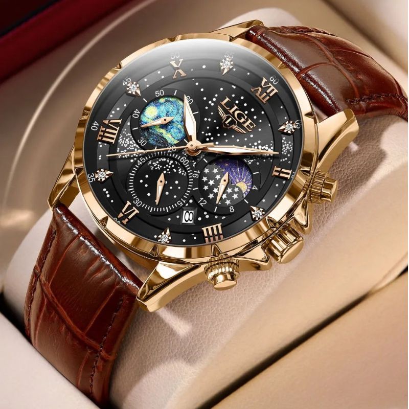 Ryan™ Elegant Moon Phase Klocka