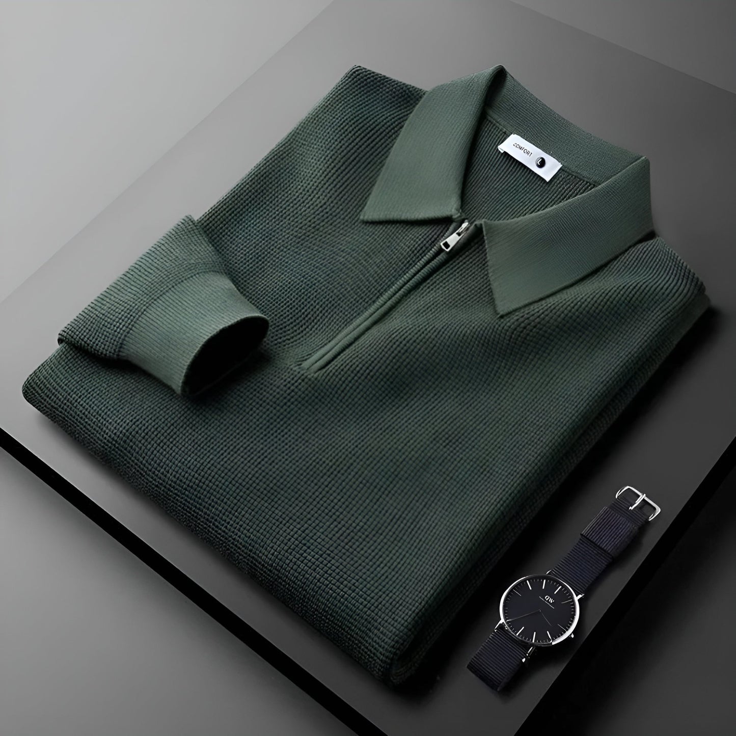 Dmitry™ Premium Stickad Polotröja