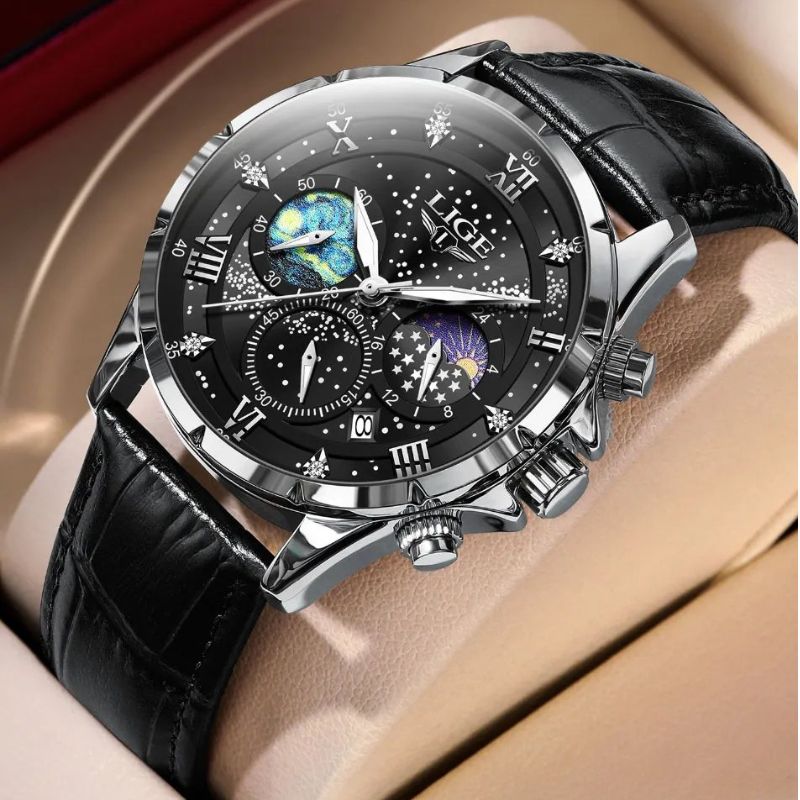 Ryan™ Elegant Moon Phase Klocka
