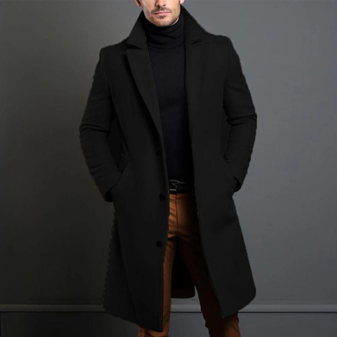 Cole™ Elegant och Varm Trenchcoat i Ull