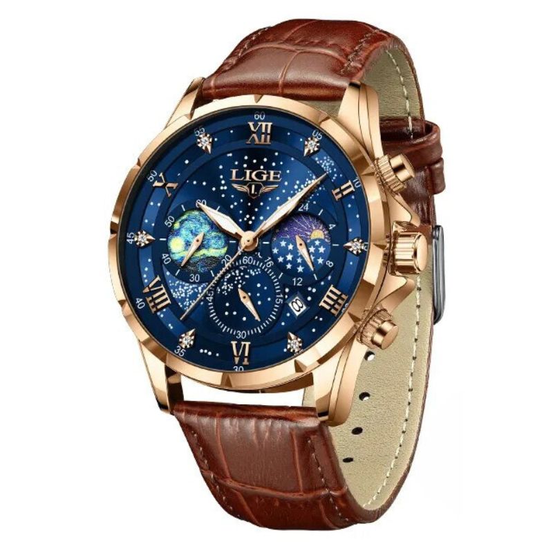 Ryan™ Elegant Moon Phase Klocka