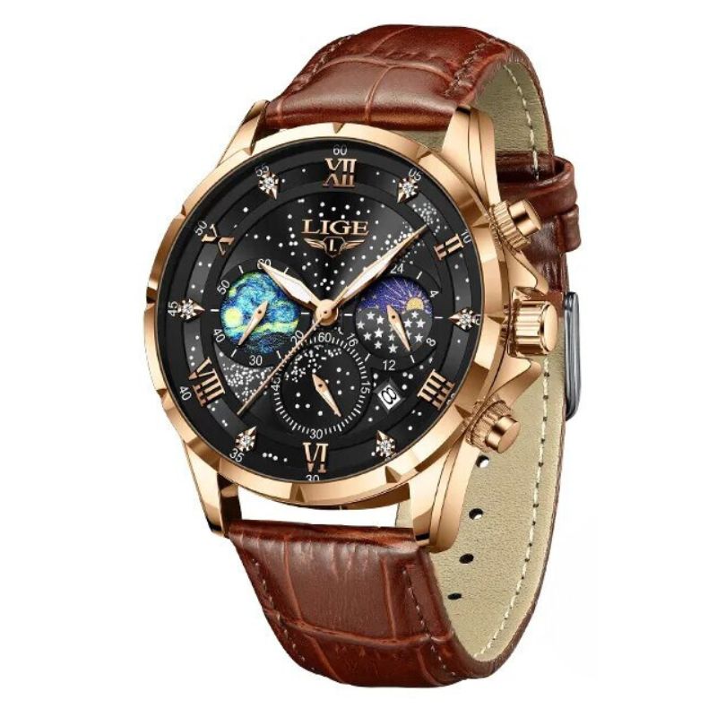 Ryan™ Elegant Moon Phase Klocka