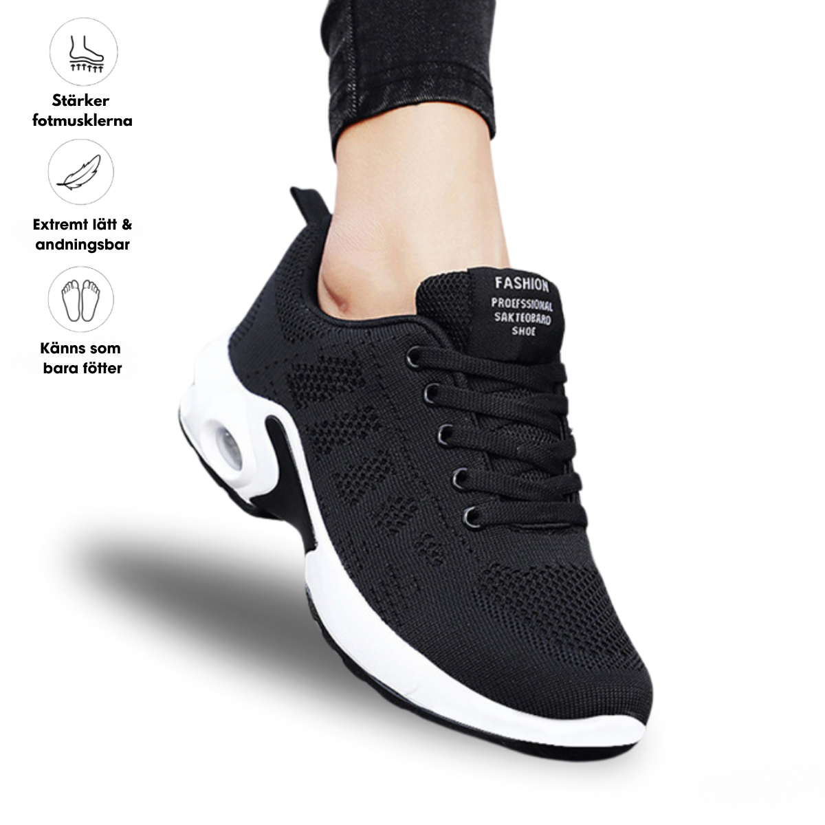 Ivy™ ErgoFit Sneakers Svart