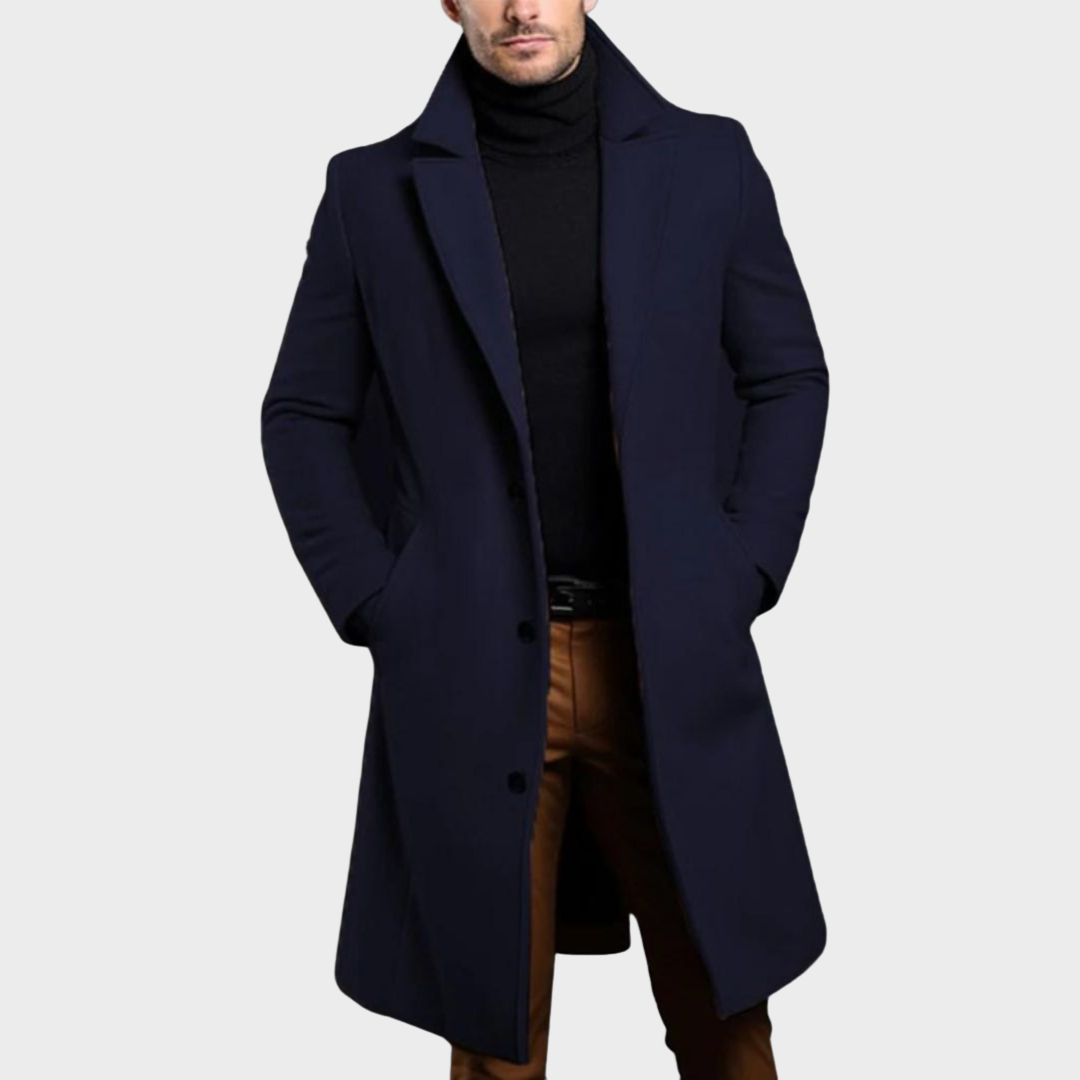 Cole™ Elegant och Varm Trenchcoat i Ull