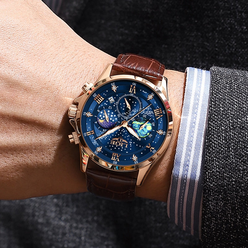 Ryan™ Elegant Moon Phase Klocka