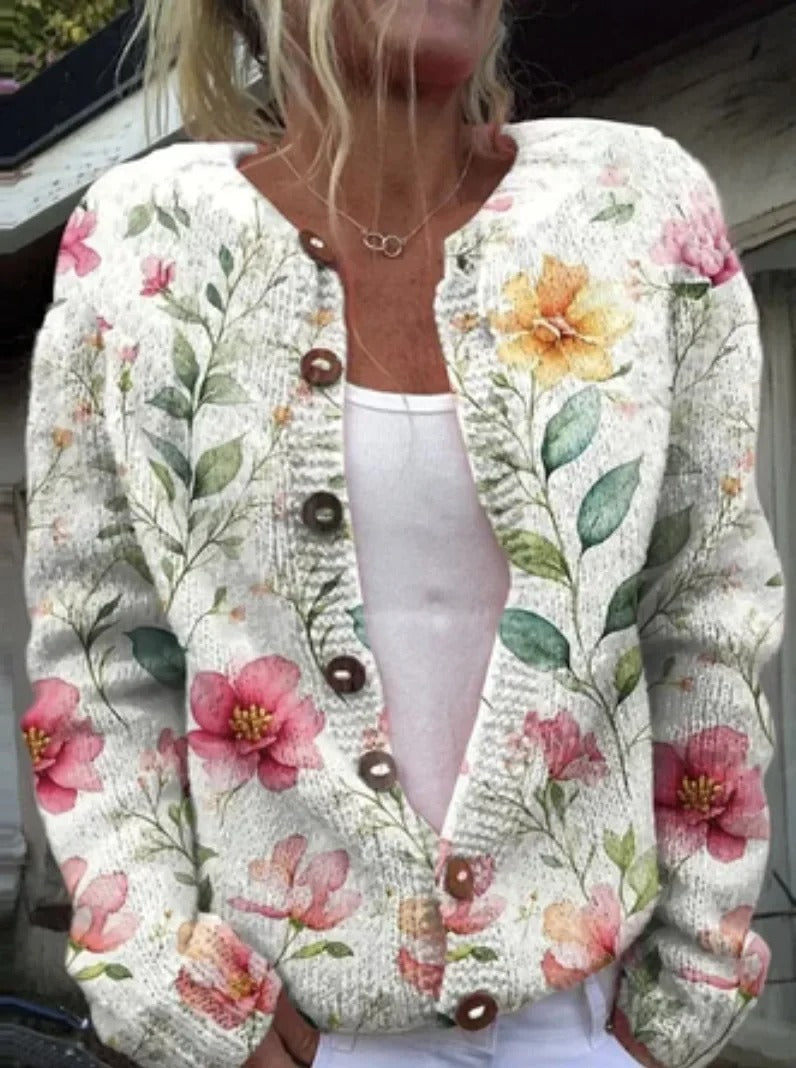 Nathalie™ Stijlfull Blommönstrad Väst