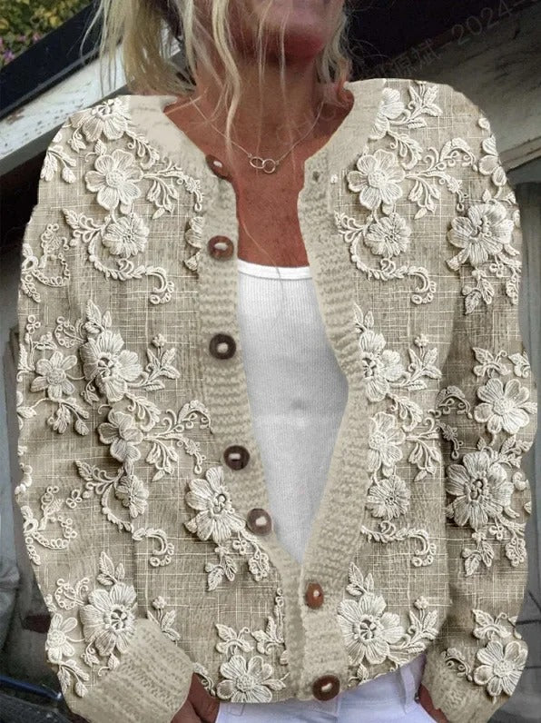 Nathalie™ Stijlfull Blommönstrad Väst