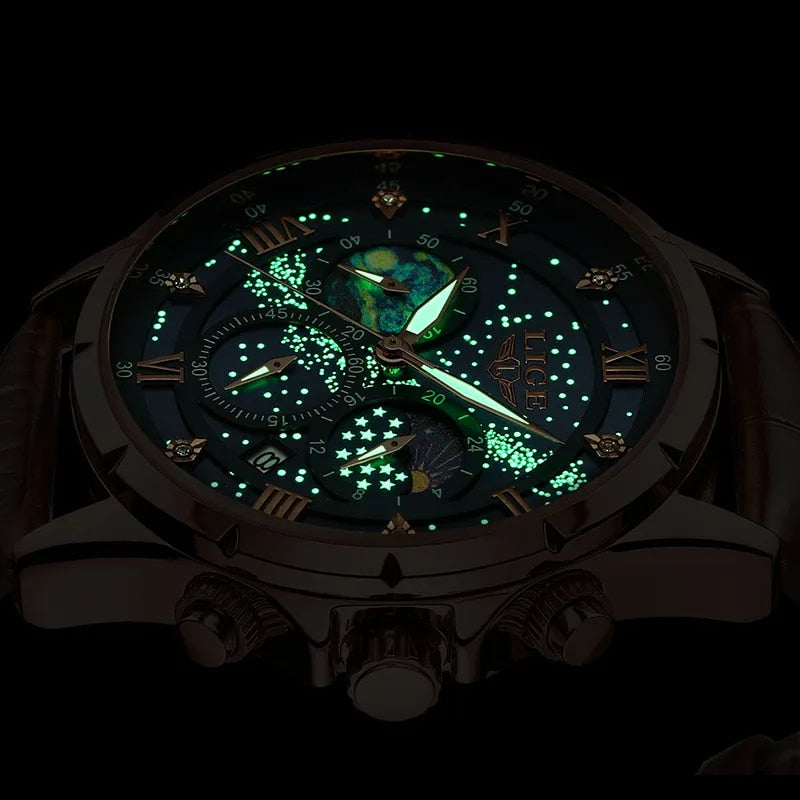 Ryan™ Elegant Moon Phase Klocka