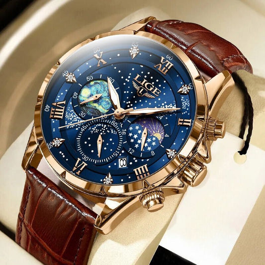 Ryan™ Elegant Moon Phase Klocka