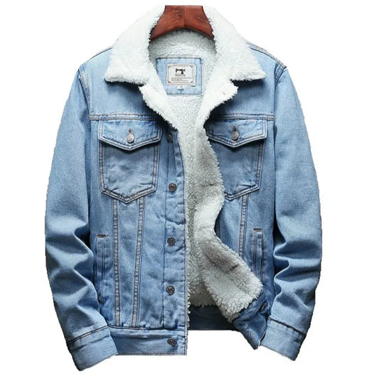 Glenn™ Denimjacka med Fodrad Fuskpäls