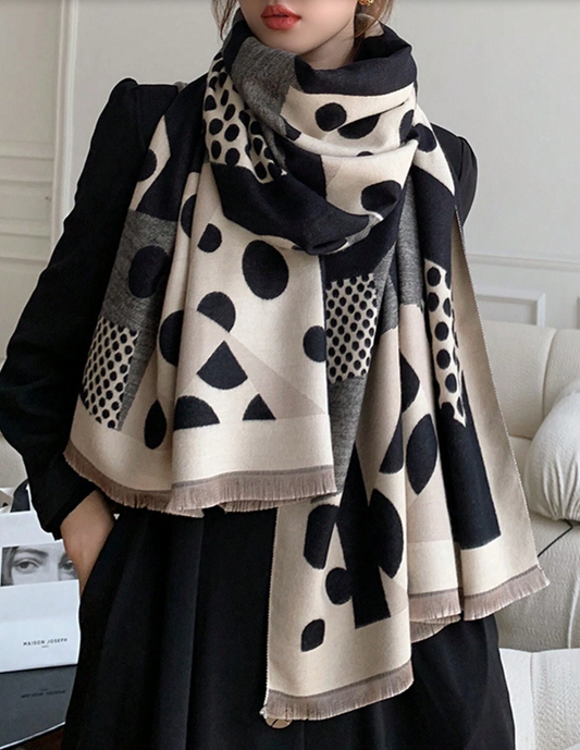 Helena™ Elegant Grafisk Schal