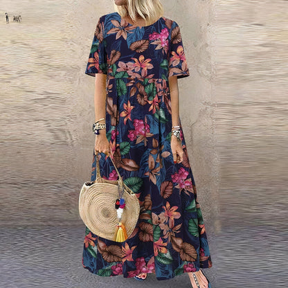 Magdalena™ Elegant Blommig Maxiklänning