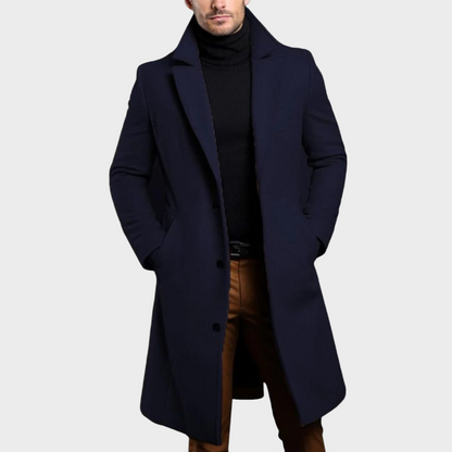Cole™ Elegant och Varm Trenchcoat i Ull