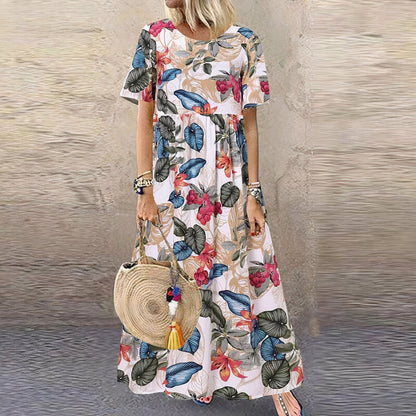 Magdalena™ Elegant Blommig Maxiklänning