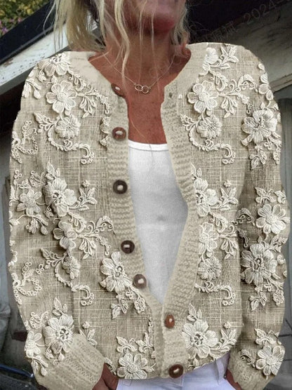 Nathalie™ Stijlfull Blommönstrad Väst